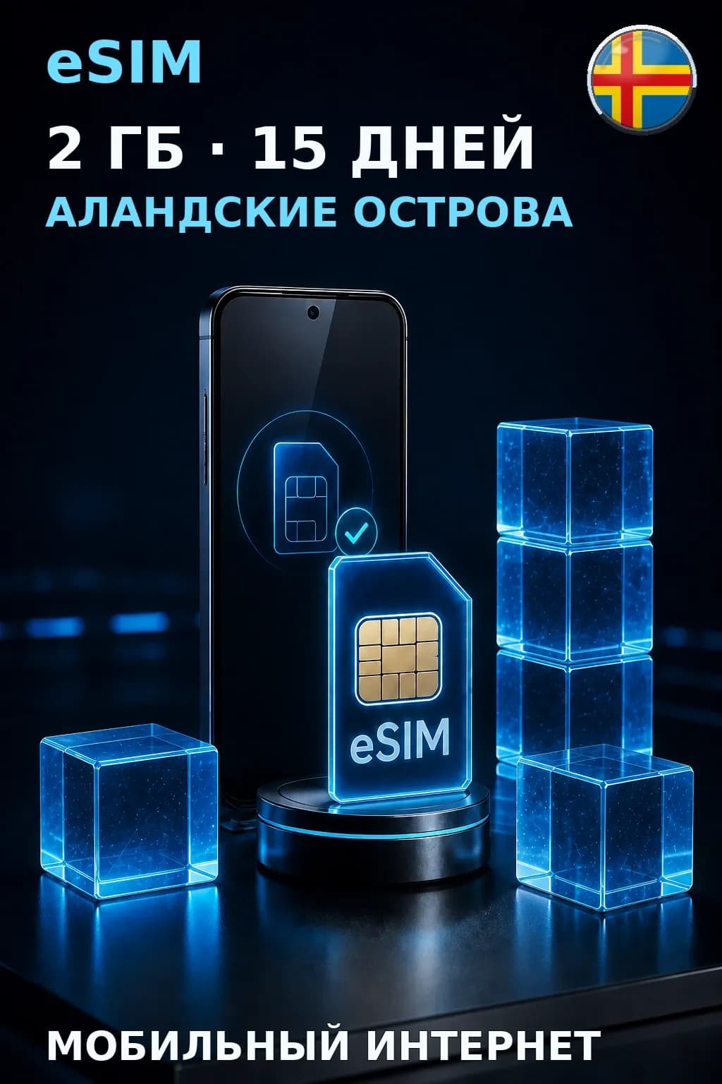 eSIM Аландские Острова — 2 ГБ, 15 дней — интернет